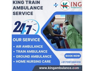 King Train Ambulance Service in Guwahati provides all the equipments required for treatment
