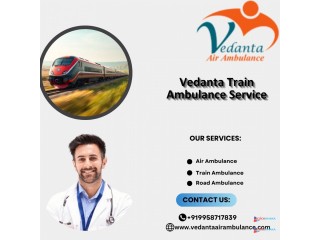Vedanta Train Ambulance Services in Hyderabad can be easily scheduled at any time