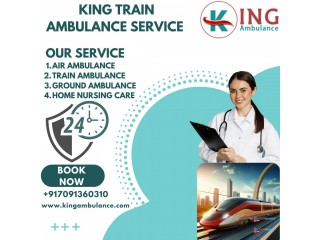 King Train Ambulance Service in Delhi has essential medical equipments
