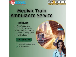 Choose the considerably useful and faithful Medivic Train Ambulance in Mumbai with professional staff
