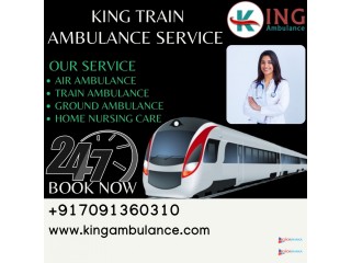 King Train Ambulance Service in Guwahati Provides ICU-Level Equipment