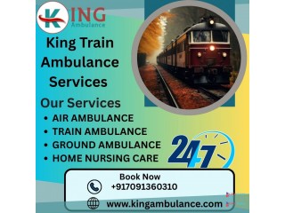 King Train Ambulance Service in Kolkata provides like ventilators, oxygen cylinders
