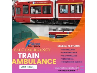 To get medical transport, reserve a Guwahati FALC Emergency Train Ambulance