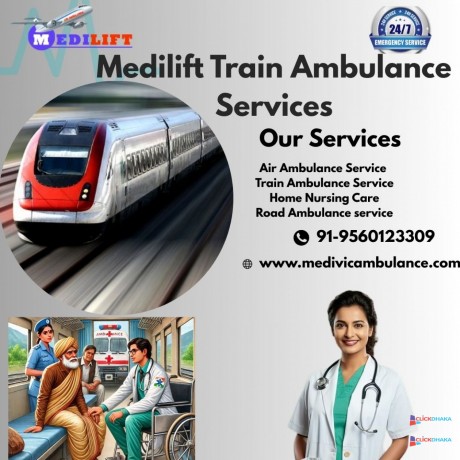 medilift-train-ambulance-in-dibrugarh-for-the-stable-transfer-of-critical-patients-big-0
