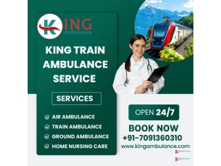 Book now riskiness-free King Train Ambulance Service in Guwahati with good treatment