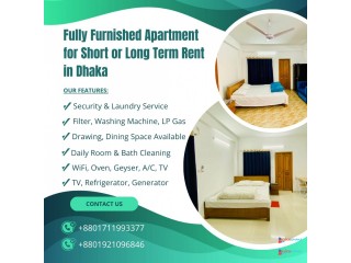 Renting A furnished 1BHK Apartment In Bashundhara R/A.