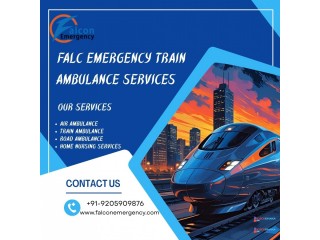 Falc Emergency Train Ambulance in Guwahati ensures a safe transportation experience for patients