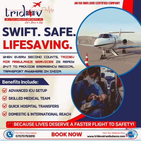 get-quick-medical-transfer-with-tridev-air-ambulance-delhi-big-0