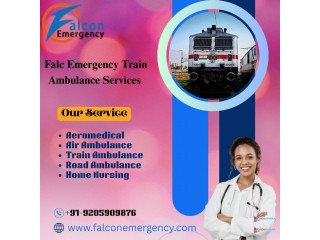 In Bangalore, Falc Emergency Train Ambulance offers a hassle-free patient transfer service