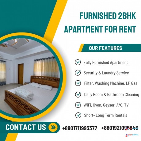 furnished-2bhk-serviced-apartment-for-rent-bashundhara-ra-big-0