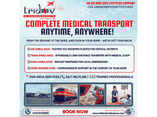 Tridev Air Ambulance Service in Patna – 24/7 Medical Supports