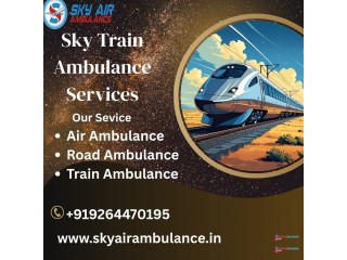 Select Sky Train Ambulance in Bhopal with Professional assisted team