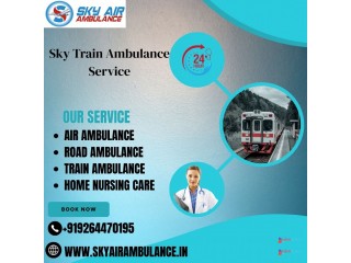 Sky is ready immediately as per the Demand in Bokaro in its Train Ambulance
