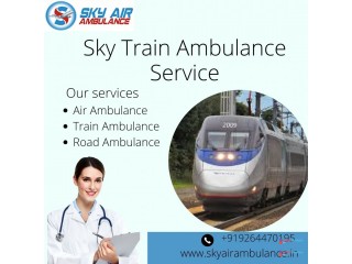 Book Sky Train Ambulance Services in Indore with world class medical facilities at affordable rates