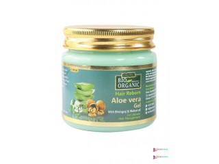 Indus Valley Bio Organic Hair Reborn Aloevera Gel with Bhringra & Walnut oil