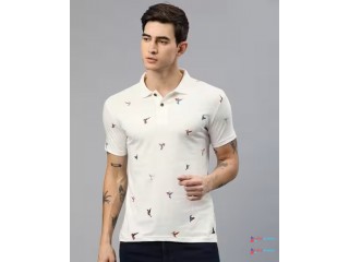 Block Print Regular Fit Polo T-shirt