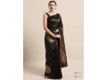 vastrad-black-gold-toned-silk-blend-woven-design-banaras-saree-small-0