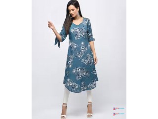 Floral Print Straight Kurta