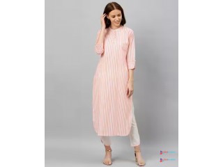 Striped Straight Kurta Set
