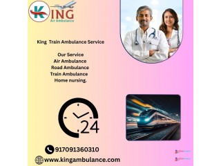 King has decades of experience in providing medicines in Allahabad Train Ambulance.