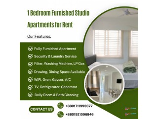 Rent 1 Room Studio Furnished Apartment with Modern Furniture in Bashundhara R/A