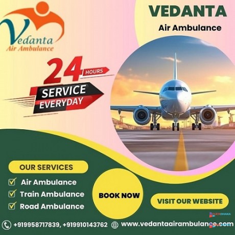 hire-superb-and-quick-air-ambulance-service-in-ranchi-with-latest-icu-setup-by-vedanta-big-0