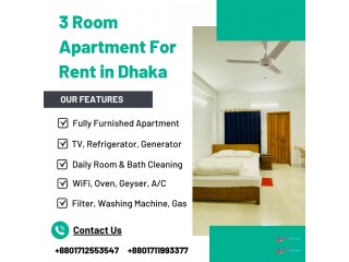 3Bed Room Serviced Apartment RENT in Bashundhara R/A.