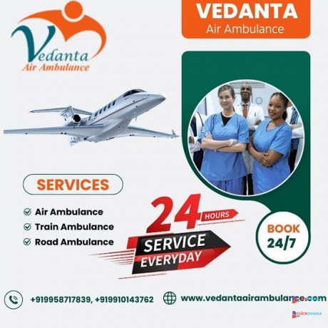 vedanta-air-ambulance-service-in-dibrugarh-for-outstanding-patient-shifting-at-low-charge-big-0