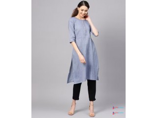 Textured Straight Kurta