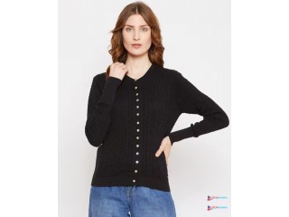 Button-down Raglan Sleeves Pullover