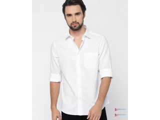Shirt with Spread Collar