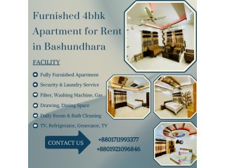 Furnished 4BHK Serviced Apartment RENT In Bashundhara R/A