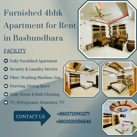 furnished-4bhk-serviced-apartment-rent-in-bashundhara-ra-big-0