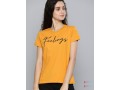 dillinger-women-mustard-yellow-printed-round-neck-t-shirt-small-0