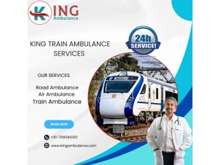 Select Now King Train Ambulance Service in Jamshedpur from Bed to Bed