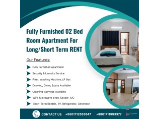 There are two-room furnished serviced apartments