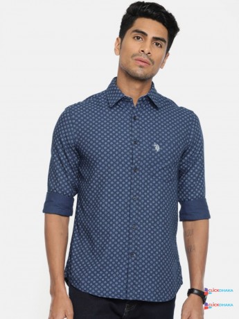 us-polo-assn-men-blue-tailored-fit-printed-casual-shirt-big-0