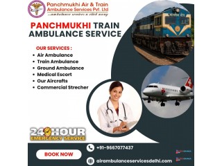 Select Panchmukhi Train Ambulance Service in Patna with Quick and Secure Transfer Ill Patient