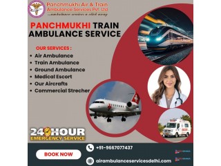 Pick Panchmukhi Train Ambulance Service in Kolkata with Top-Level Medical Care Facility