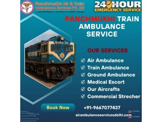 Select Panchmukhi Train Ambulance Service in Ranchi Provide All Types of Medical Equipment