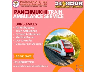 Panchmukhi Train Ambulance Service Varanasi Offer a Complete ICU Setup, Ventilator, Defibrillator