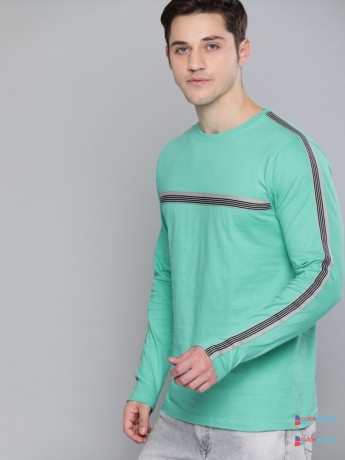 difference-of-opinion-men-sea-green-striped-round-neck-t-shirt-big-0