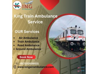 King Train Ambulance from Patna- Available Round The Clock to Meet the Needs of the Patients