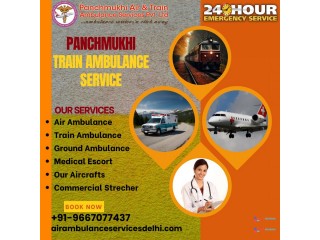 Pick Panchmukhi Train Ambulance Service in Patna with Top-Class Medical Facility and Services