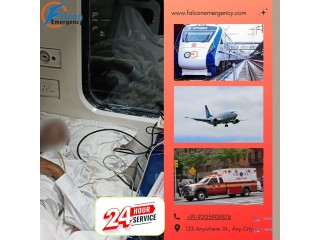 Get a FALC Emergency Train Ambulance in Ranchi with all comfy during shifting