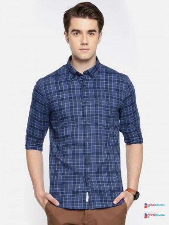 us-polo-assn-men-blue-tailored-fit-checked-casual-shirt-big-0