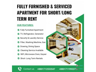 Fully Furnished 2-Room Serviced Apartments in Bashundhara R/A