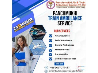 Panchmukhi Train Ambulance Service in Kolkata Supply Under the advanced Medical Care