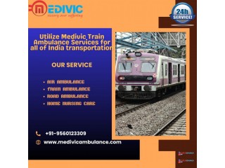 Medivic train ambulance in Patna that provides cozy medical travel and timely delivery
