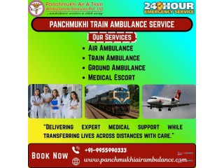 Hire Panchmukhi Train Ambulance Service in Ernakulam with Wide Range Medical Support Facility
